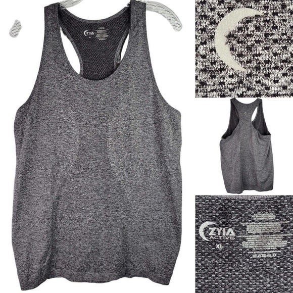 Zyia Active Womens Size XL Gray Seamless Active Gym Tank Top - Picture 1 of 7